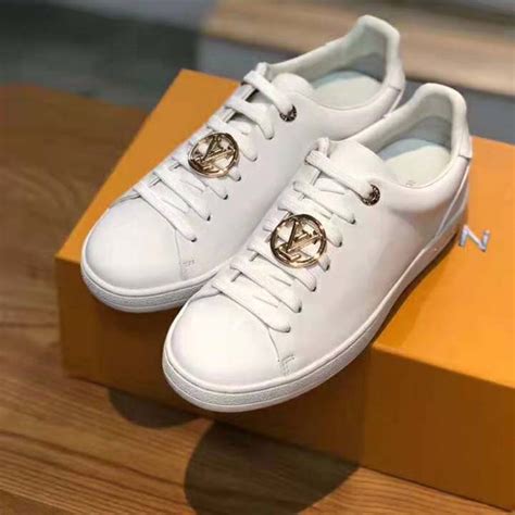 lv sneakers white and gold|louis vuitton white sneakers ladies.